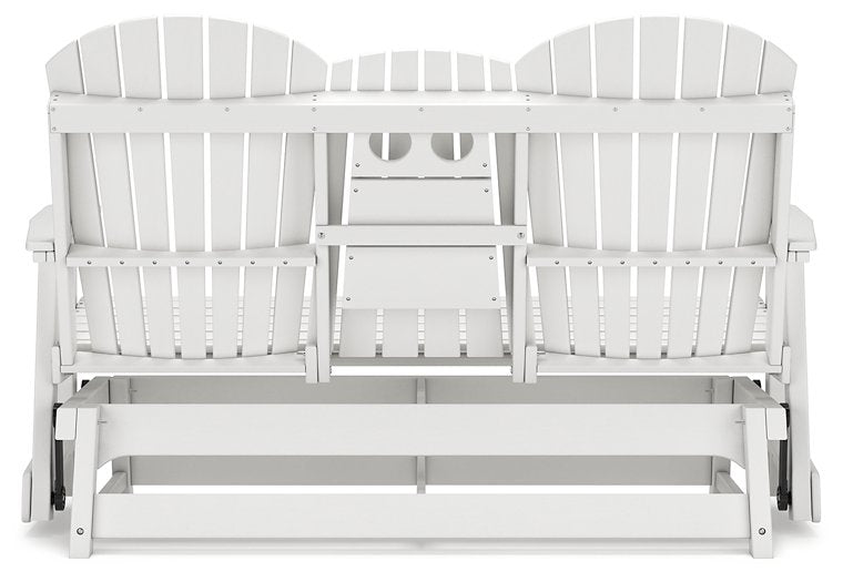 Hyland wave Outdoor Glider Loveseat - Venta Furnishings (San Antonio,TX)