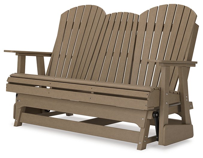 Hyland wave Outdoor Glider Loveseat - Venta Furnishings (San Antonio,TX)