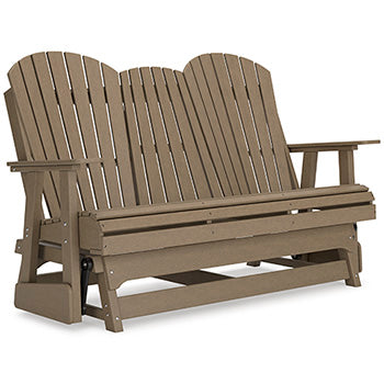 Hyland wave Outdoor Glider Loveseat - Venta Furnishings (San Antonio,TX)