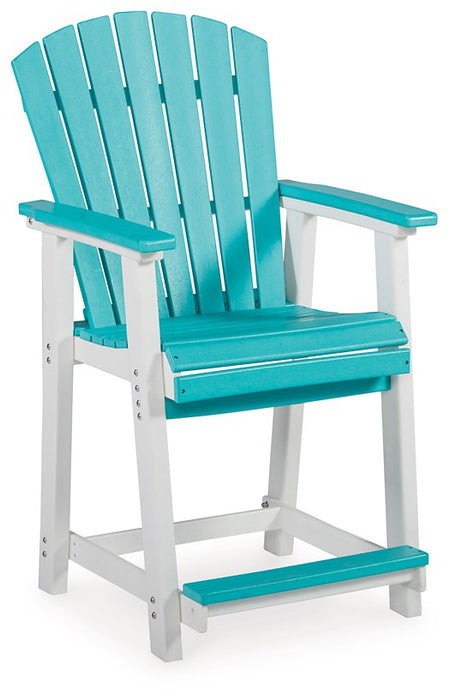 Eisely Outdoor Counter Height Bar Stool (Set of 2) - Venta Furnishings (San Antonio,TX)