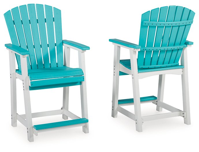 Eisely Outdoor Counter Height Bar Stool (Set of 2) - Venta Furnishings (San Antonio,TX)