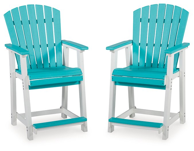 Eisely Outdoor Counter Height Bar Stool (Set of 2) - Venta Furnishings (San Antonio,TX)