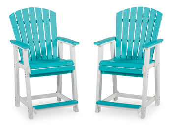 Eisely Outdoor Counter Height Bar Stool (Set of 2) - Venta Furnishings (San Antonio,TX)