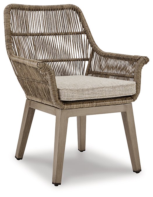 Beach Front Arm Chair with Cushion (Set of 2) - Venta Furnishings (San Antonio,TX)
