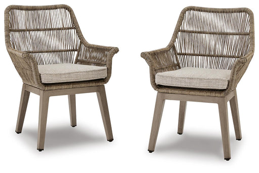 Beach Front Arm Chair with Cushion (Set of 2) - Venta Furnishings (San Antonio,TX)
