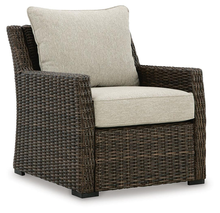 Brook Ranch Outdoor Lounge Chair with Cushion - Venta Furnishings (San Antonio,TX)