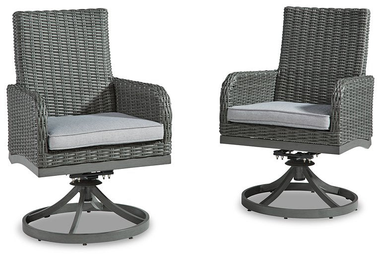 Elite Park Swivel Chair with Cushion (Set of 2) - Venta Furnishings (San Antonio,TX)