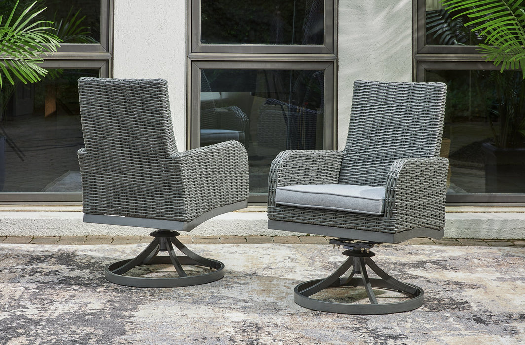 Elite Park Swivel Chair with Cushion (Set of 2) - Venta Furnishings (San Antonio,TX)