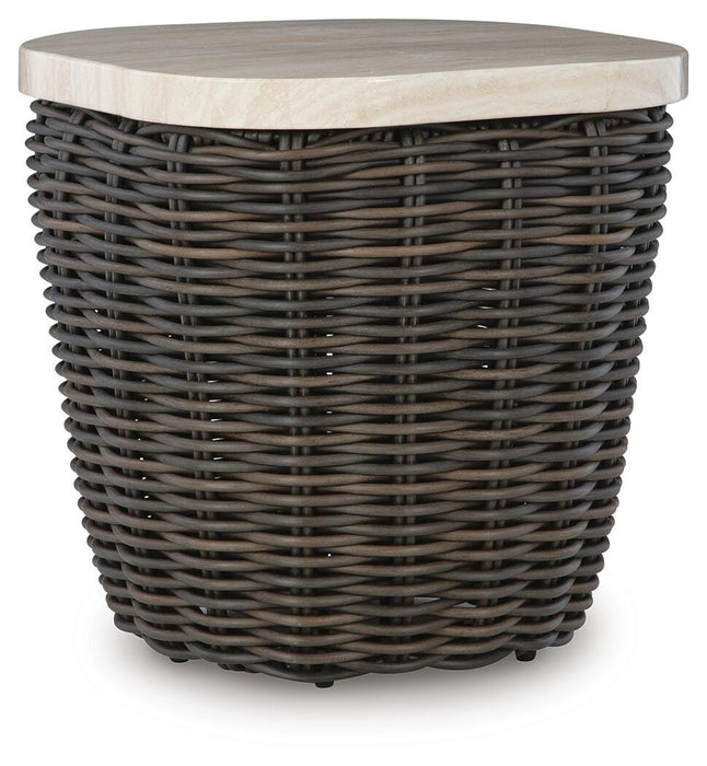 Kimora Outdoor End Table - Venta Furnishings (San Antonio,TX)
