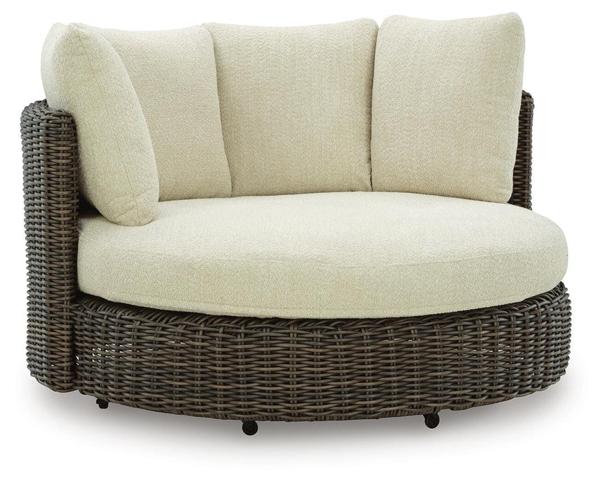 Kimora Outdoor Swivel Lounge Chair with Cushion - Venta Furnishings (San Antonio,TX)