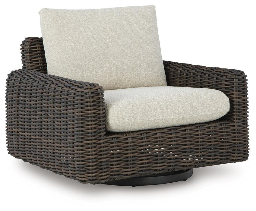 Kimora Outdoor Swivel Lounge Chair - Venta Furnishings (San Antonio,TX)