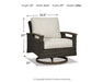 Paradise Trail Paradise Trail Fire Pit Table with 4 Nuvella Swivel Lounge Chairs - Venta Furnishings (San Antonio,TX)