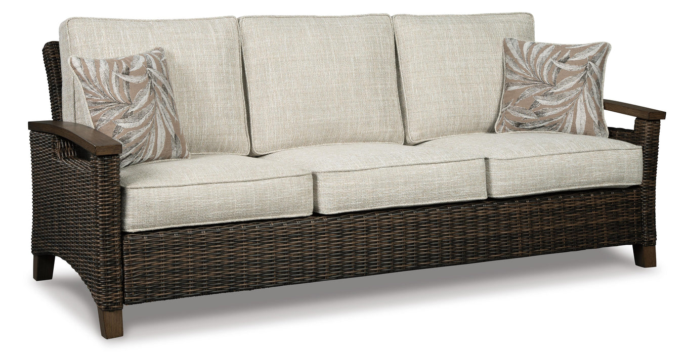 Paradise Trail Outdoor Sofa, Lounge Chairs and Fire Pit Table - Venta Furnishings (San Antonio,TX)