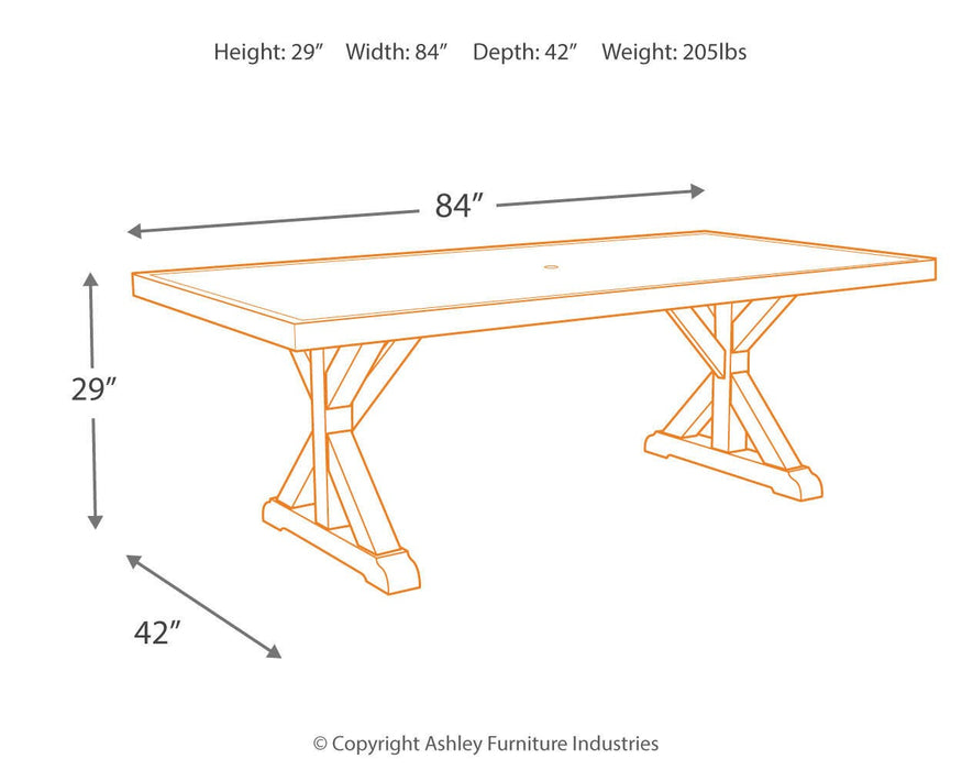Beachcroft Outdoor Dining Set - Venta Furnishings (San Antonio,TX)