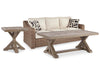 Beachcroft Beachcroft Nuvella Sofa with Coffee and End Table - Venta Furnishings (San Antonio,TX)