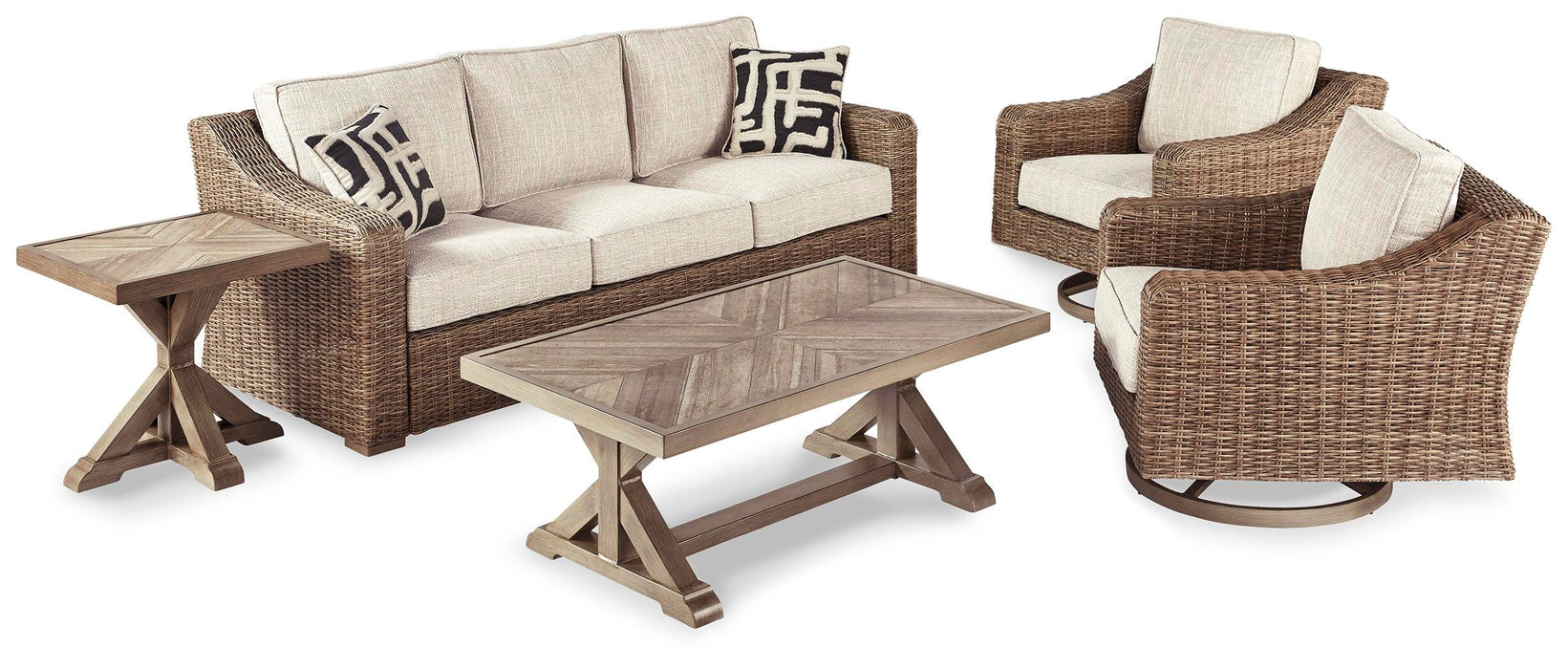 Beachcroft Outdoor Conversation Set - Venta Furnishings (San Antonio,TX)