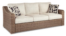 Beachcroft Outdoor Sofa, Lounge Chairs and Fire Pit - Venta Furnishings (San Antonio,TX)