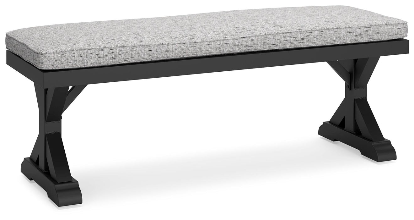 Beachcroft Outdoor Bench with Cushion - Venta Furnishings (San Antonio,TX)