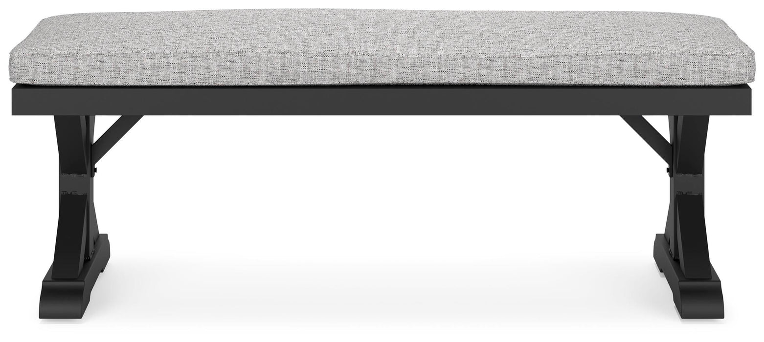 Beachcroft Outdoor Bench with Cushion - Venta Furnishings (San Antonio,TX)