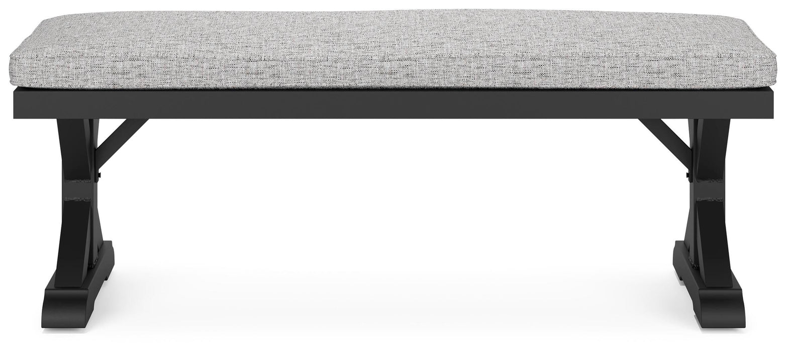Beachcroft Outdoor Bench with Cushion - Venta Furnishings (San Antonio,TX)