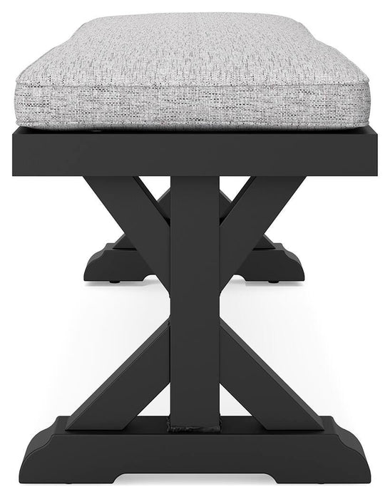 Beachcroft Outdoor Bench with Cushion - Venta Furnishings (San Antonio,TX)