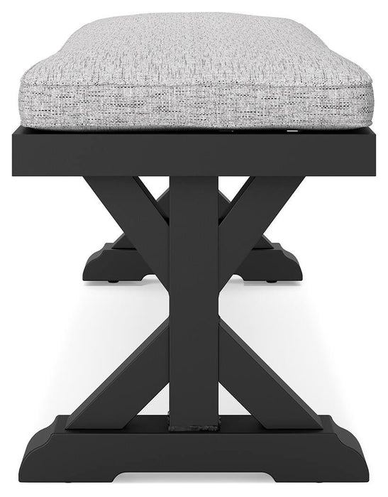 Beachcroft Outdoor Bench with Cushion - Venta Furnishings (San Antonio,TX)