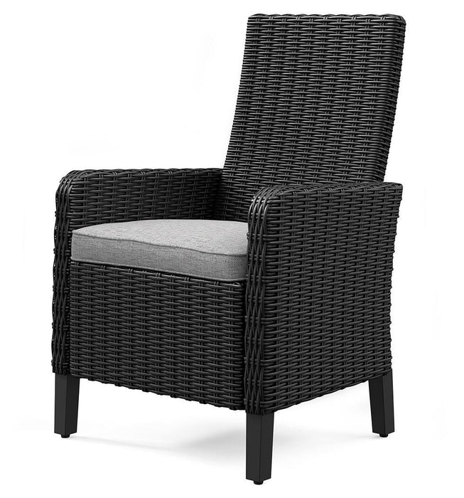 Beachcroft Outdoor Arm Chair with Cushion (Set of 2) - Venta Furnishings (San Antonio,TX)