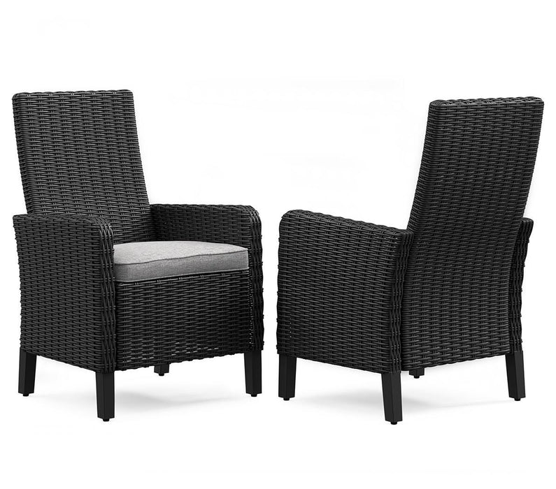 Beachcroft Outdoor Arm Chair with Cushion (Set of 2) - Venta Furnishings (San Antonio,TX)