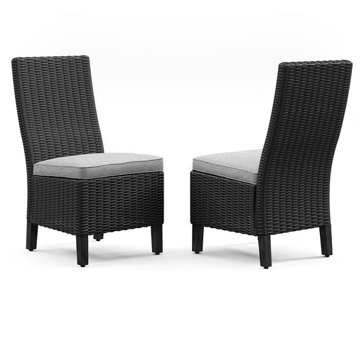 Beachcroft Outdoor Side Chair with Cushion (Set of 2) - Venta Furnishings (San Antonio,TX)
