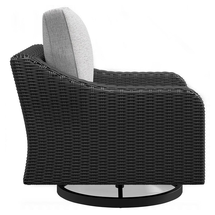 Beachcroft Outdoor Swivel Lounge with Cushion - Venta Furnishings (San Antonio,TX)