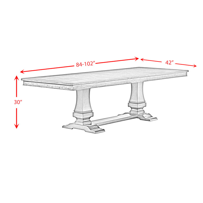Phillipe Dining Table with with 18" Leaf in Cherry