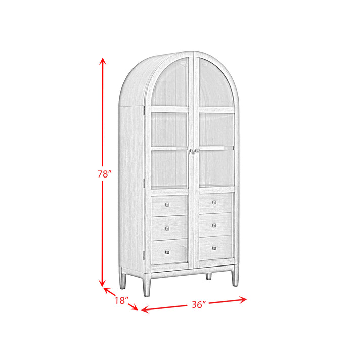 Portico Display Cabinet in Brown Oak