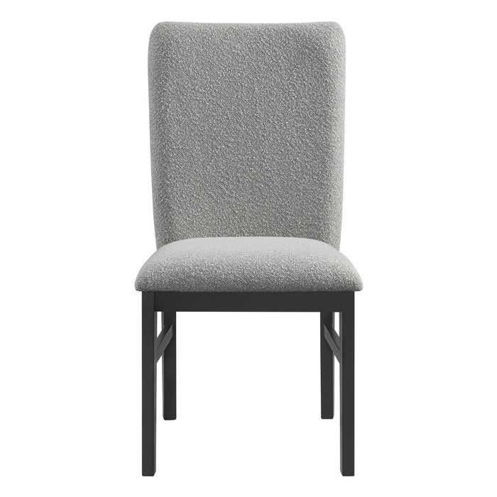 Portland Side Chair with Grey Fabric (PGY1113-4) in Black (2 Per Carton)