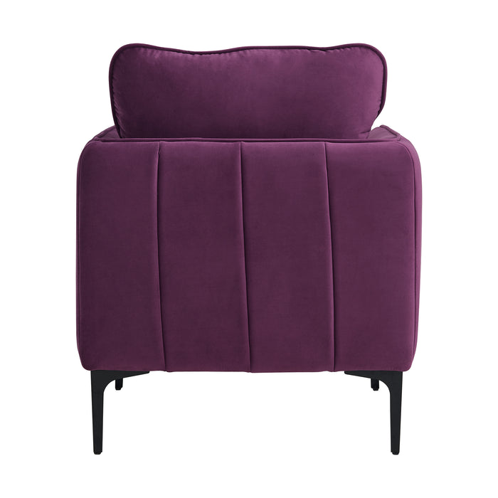 Rae Chair in Lavish 152 Purple Velvet