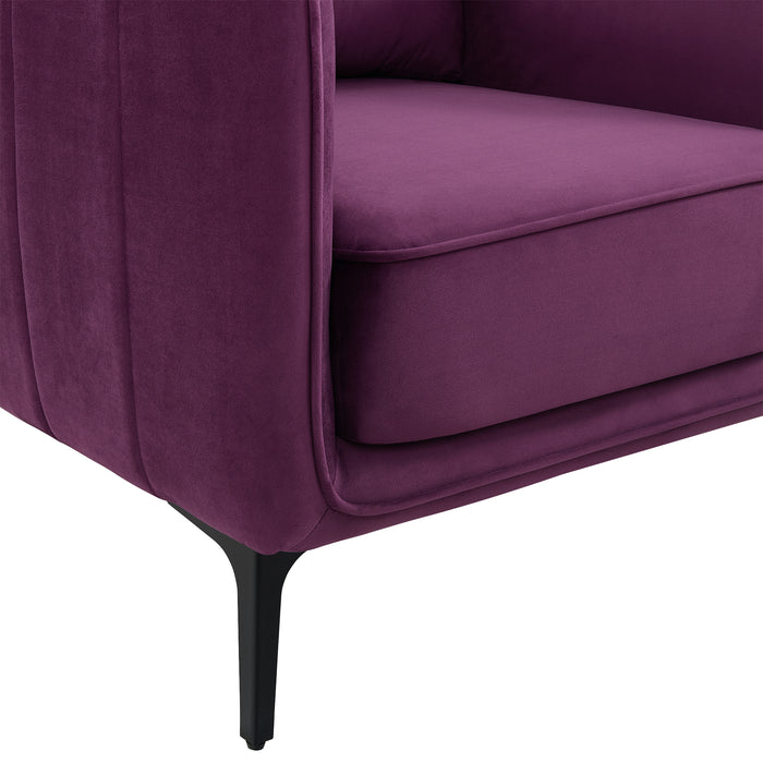 Rae Chair in Lavish 152 Purple Velvet