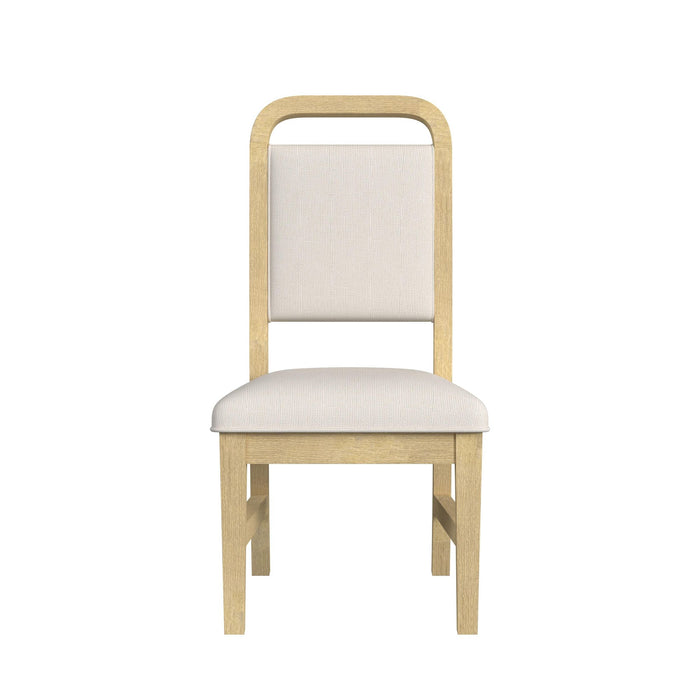 Ridgemont Dining Side Chair with White Fabric in Natural (2 Per Carton)