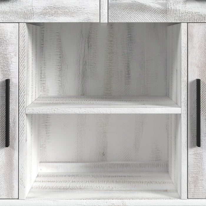 Rogen Rustic Buffet & Hutch with LED in Rustic White