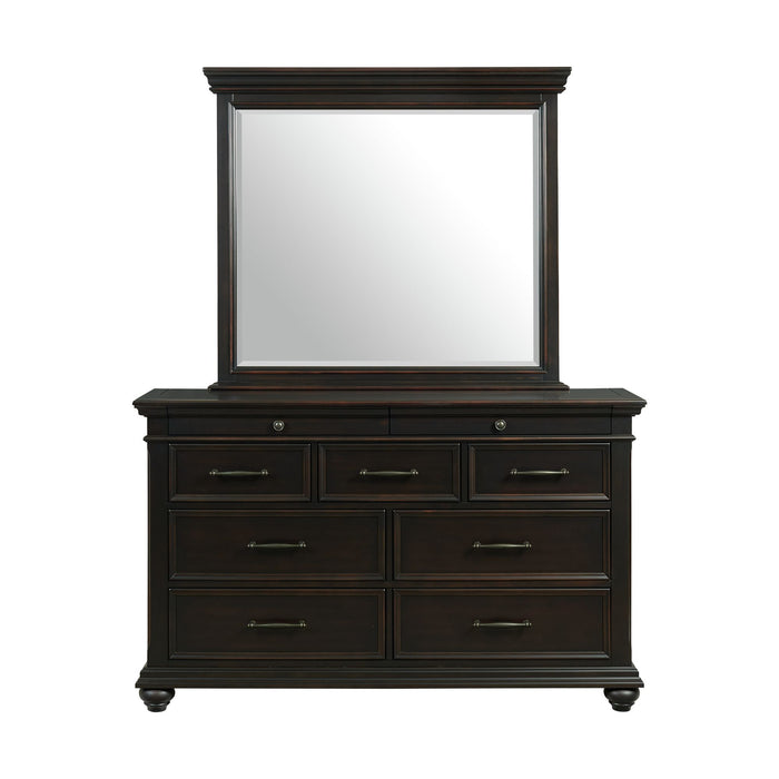 Slater Dresser & Mirror Set Black - Venta Furnishings (San Antonio,TX)