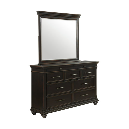 Slater Dresser & Mirror Set Black - Venta Furnishings (San Antonio,TX)
