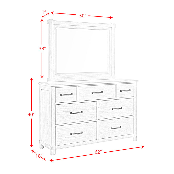 Scott 7-Drawer Dresser with Mirror Set - Venta Furnishings (San Antonio,TX)