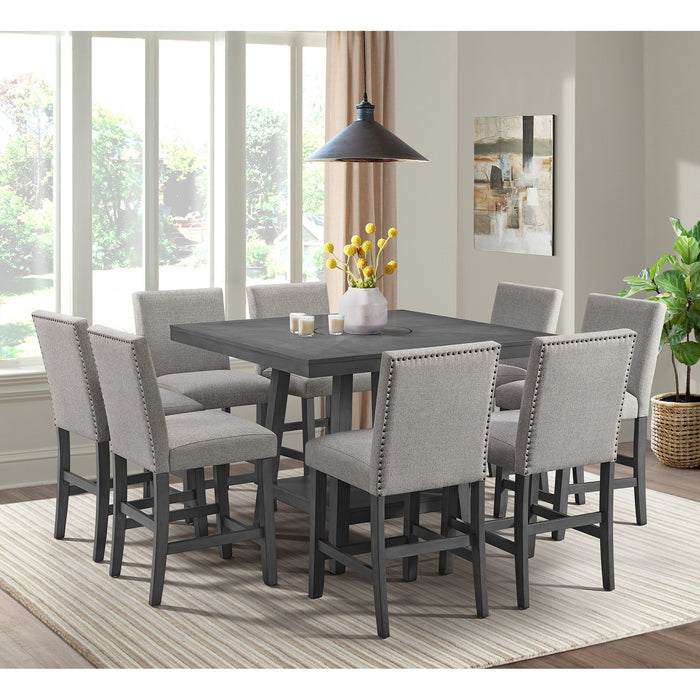 Seneca Counter Side Chair with Grey Fabric in Grey (2 Per Carton)