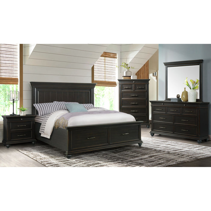 Slater Platform Storage Bedroom Set Black