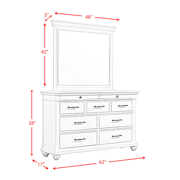Slater 9-Drawer Dresser with Mirror - Venta Furnishings (San Antonio,TX)