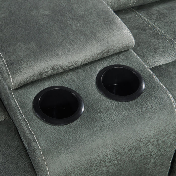 Sorrento Motion Loveseat with Console in FB367 Charcoal