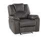 Steve Silver Katrine Manual Recliner Chair in Charcoal image