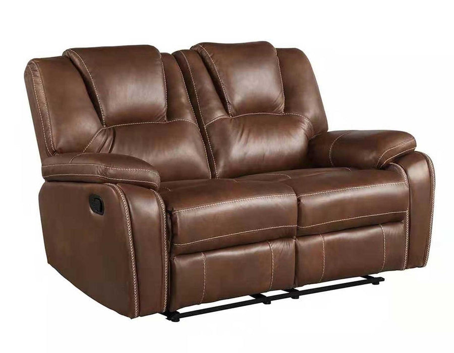 Steve Silver Katrine Manual Reclining Loveseat in Chestnut Brown - Venta Furnishings (San Antonio,TX)