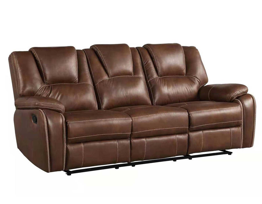 Steve Silver Katrine Manual Reclining Sofa in Chestnut Brown - Venta Furnishings (San Antonio,TX)