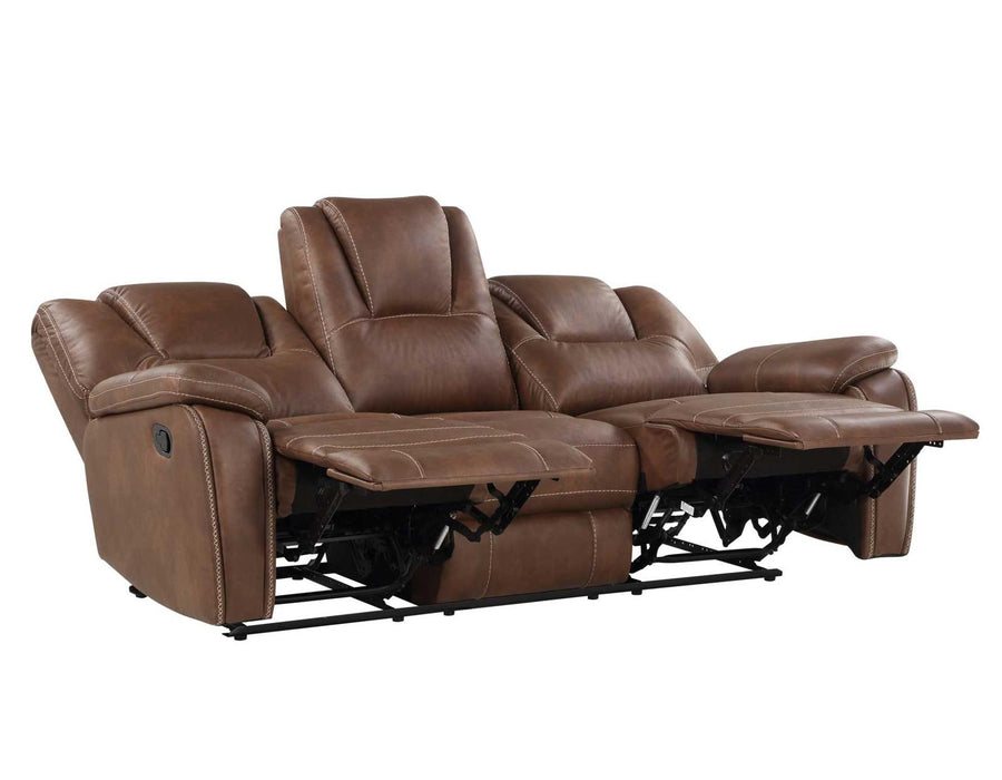 Steve Silver Katrine Manual Reclining Sofa in Chestnut Brown - Venta Furnishings (San Antonio,TX)