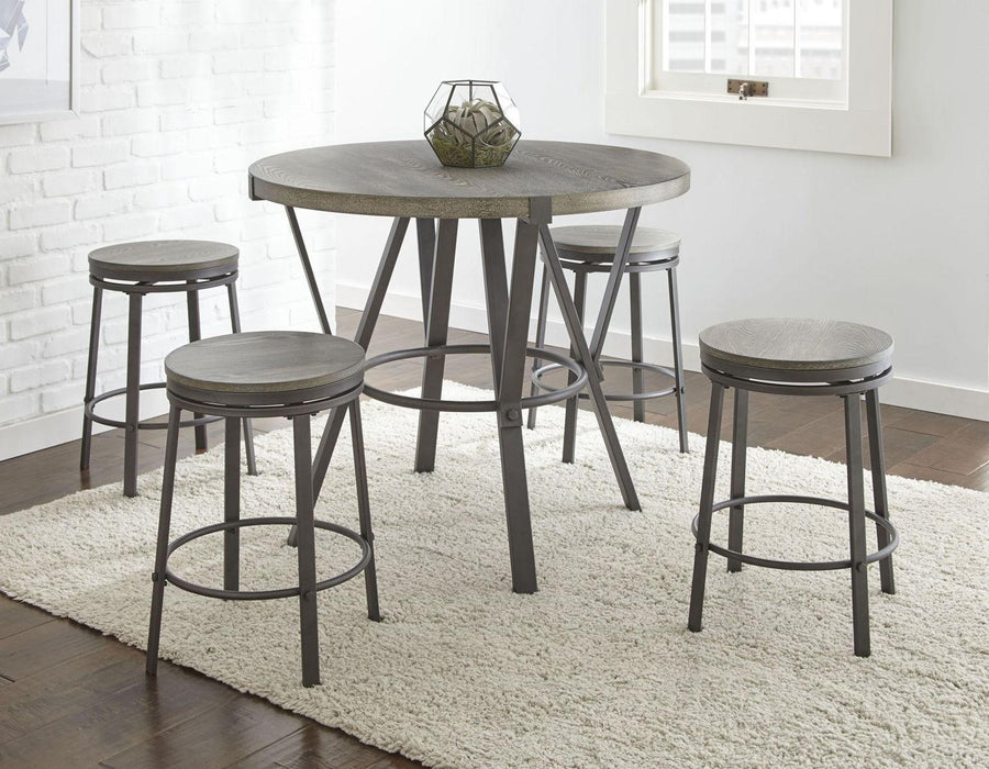 Steve Silver Portland Counter Stool in Gray (Set of 2) - Venta Furnishings (San Antonio,TX)