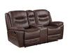 Steve Silver Stetson Manual Reclining Console Loveseat in Merlot image